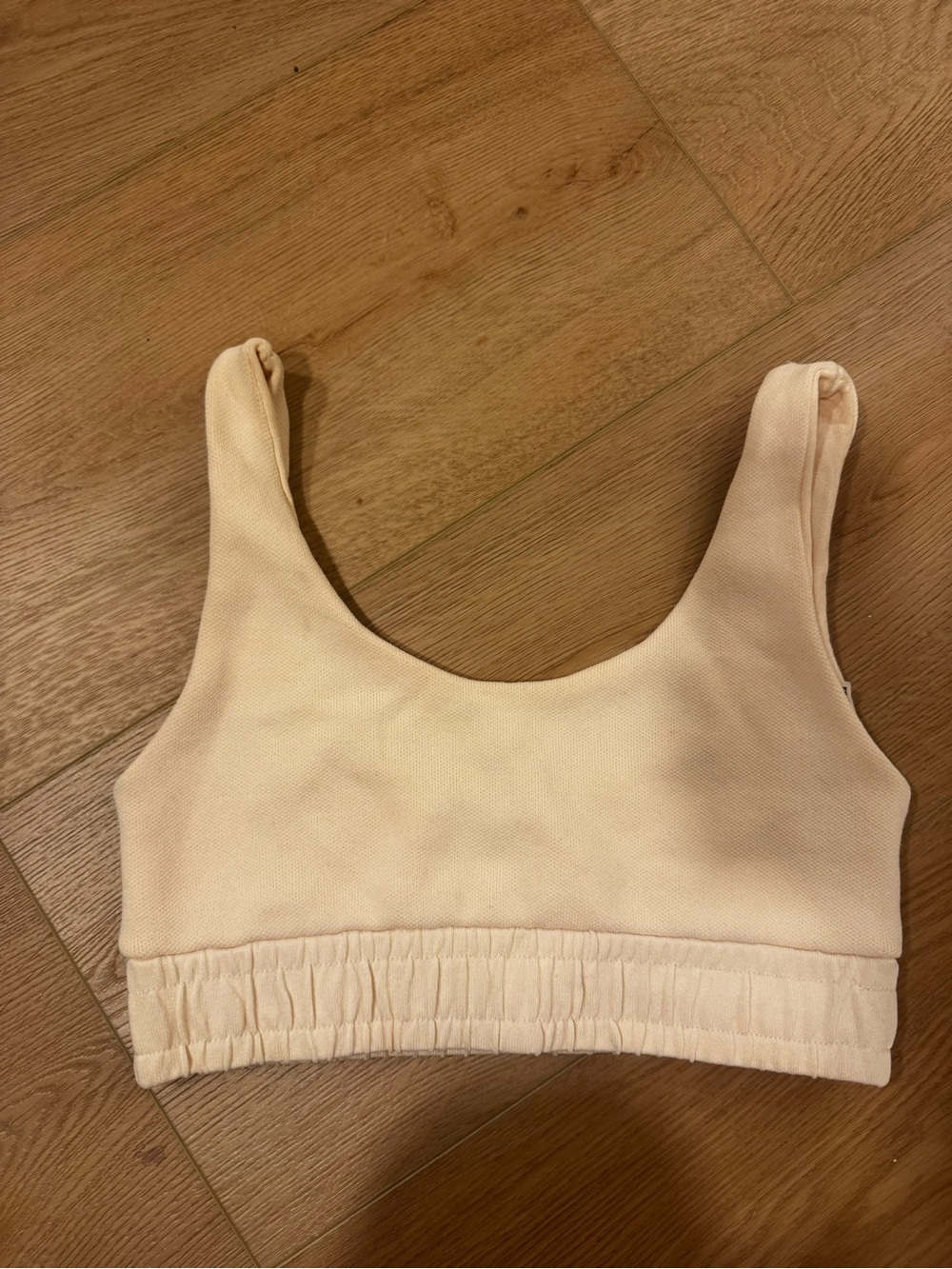 Zara Cream Scoop Crop Bralette top